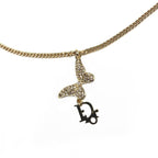CHRISTIAN DIOR MONOGRAM BUTTERFLY NECKLACE