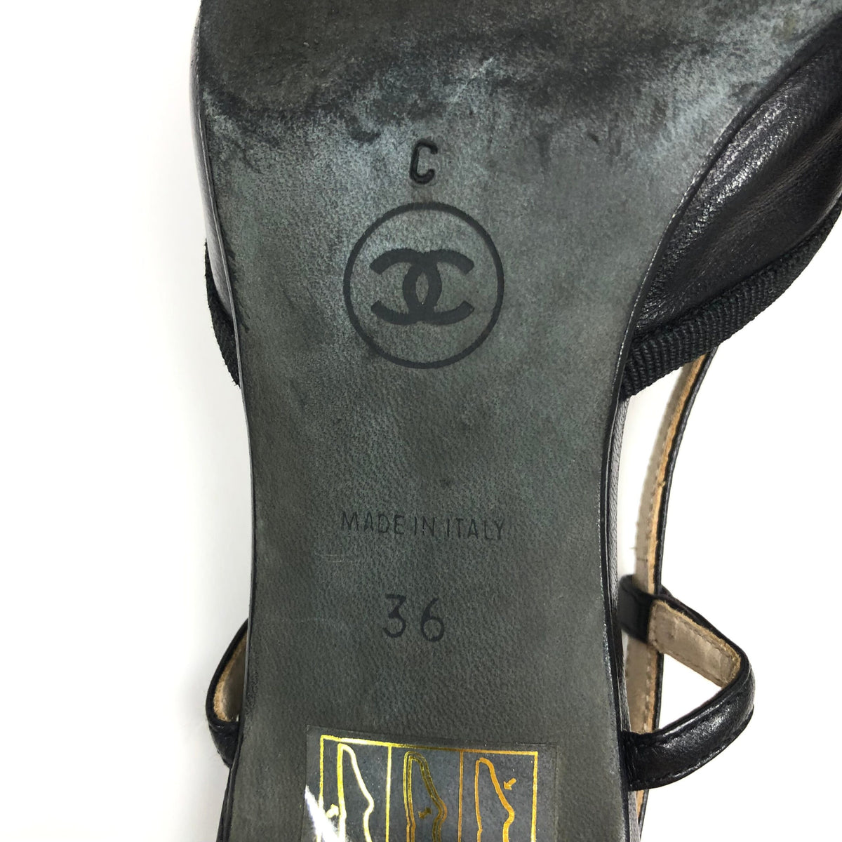 CHANEL LOGO BOW SLING-BACK MULE HEELS - UK 3 / US 5 / EU 36