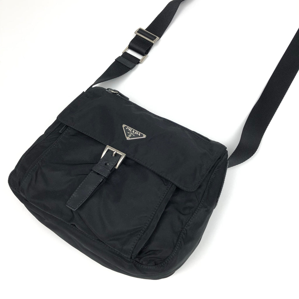 PRADA NYLON BUCKLE CROSSBODY BAG