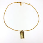 CHRISTIAN DIOR TAG NECKLACE
