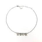 CHRISTIAN DIOR JEWELLED SPELL-OUT NECKLACE