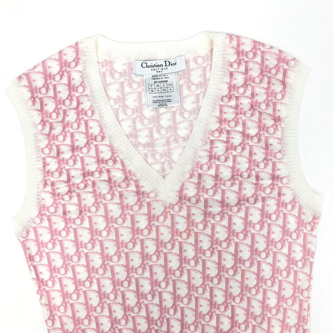 CHRISTIAN DIOR MONOGRAM SLEEVELESS JUMPER