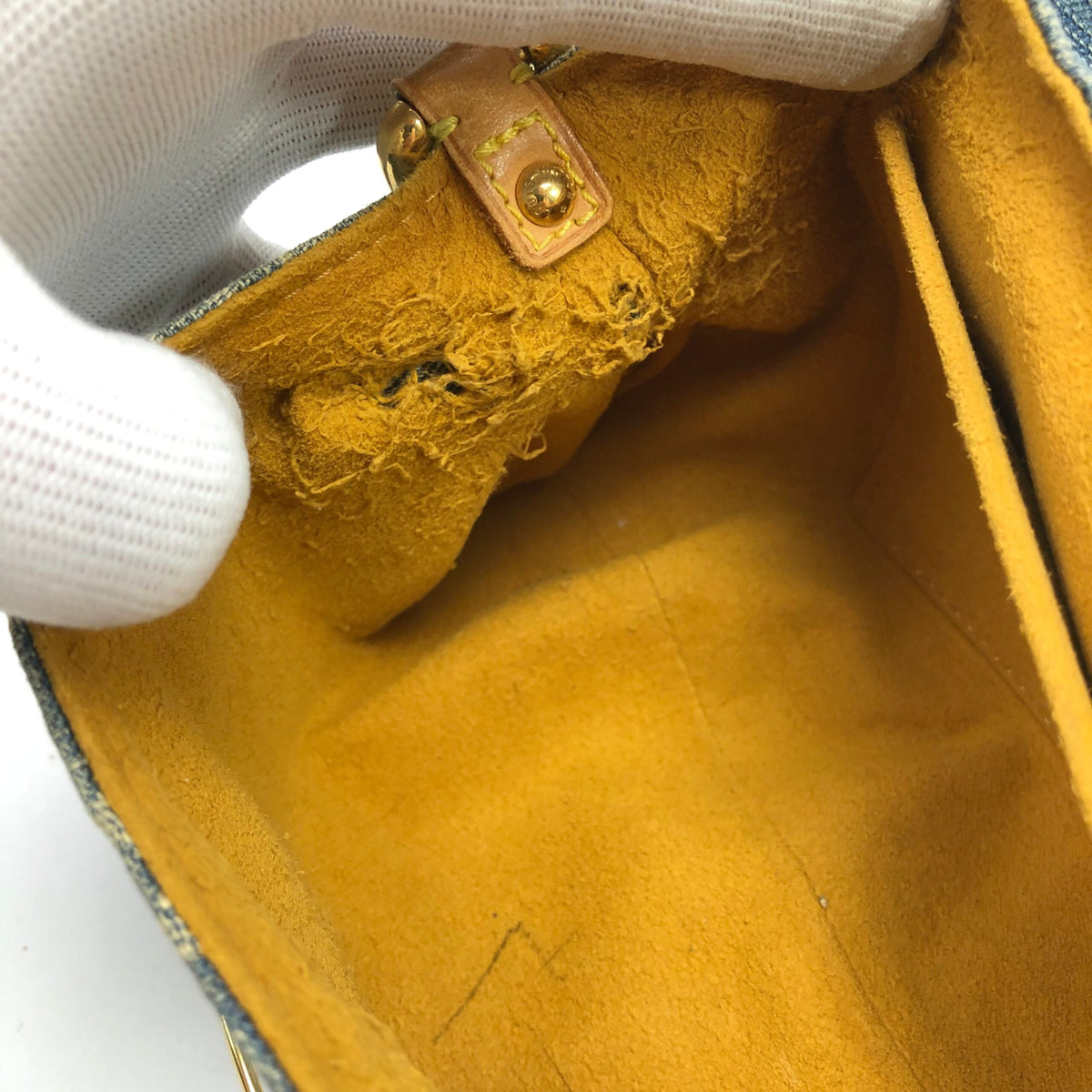 LOUIS VUITTON PLEATY PM BLUE DENIM SHOULDER BAG