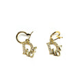 CHRISTIAN DIOR MONOGRAM JEWELLED HOOP EARRRINGS