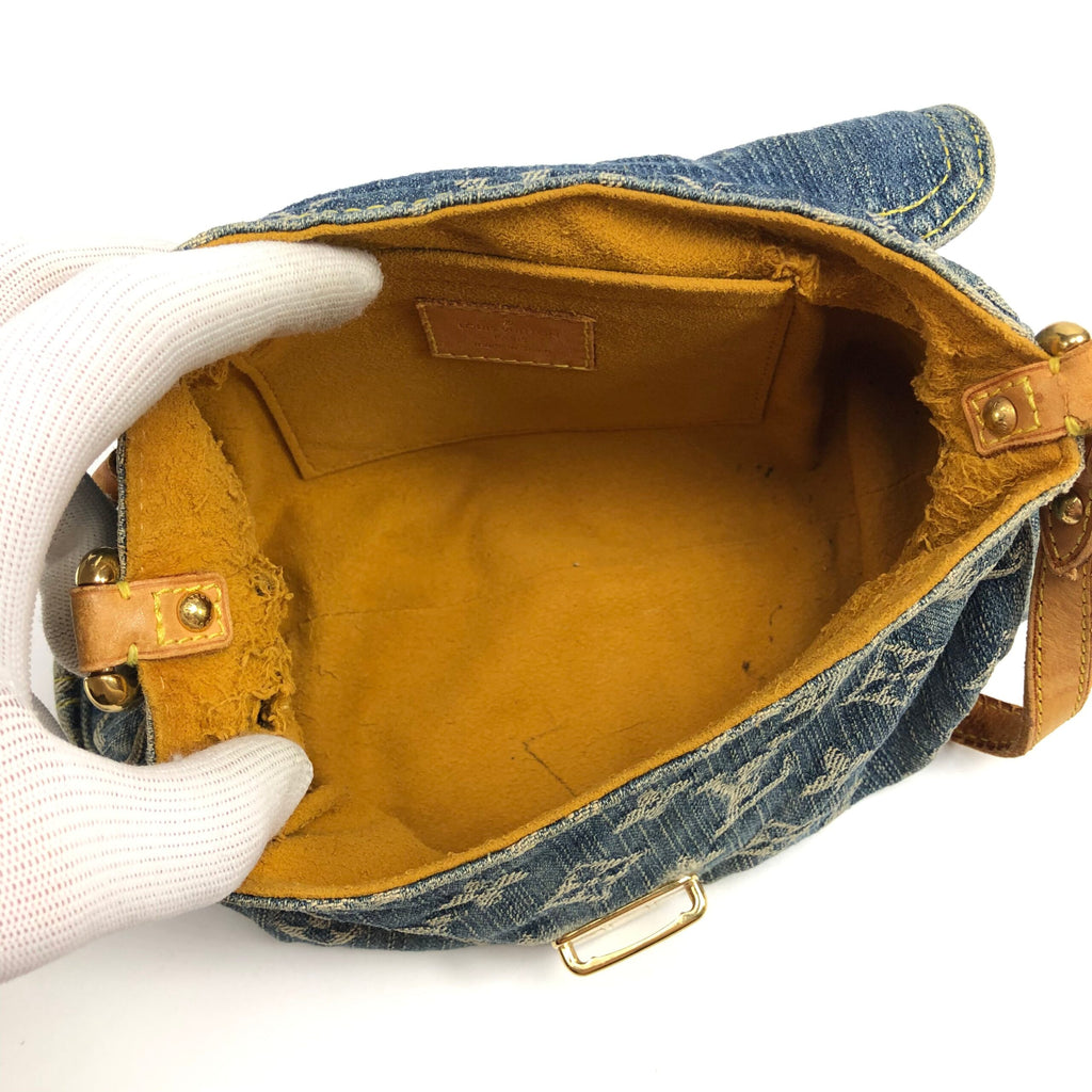 LOUIS VUITTON PLEATY PM BLUE DENIM SHOULDER BAG