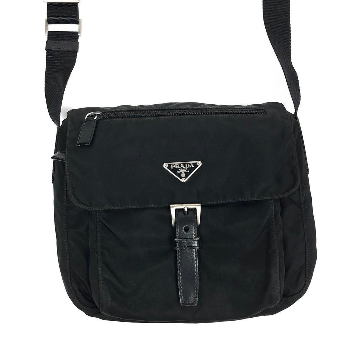 PRADA NYLON BUCKLE CROSSBODY BAG