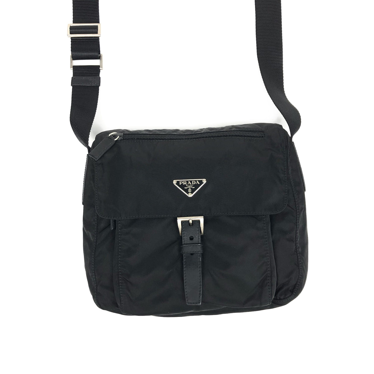 PRADA NYLON BUCKLE CROSSBODY BAG