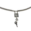 CHRISTIAN DIOR PADLOCK & KEY NECKLACE