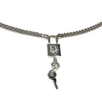 CHRISTIAN DIOR PADLOCK & KEY NECKLACE