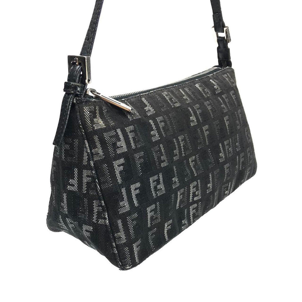 FENDI ZUCCA DENIM SHOULDER BAG