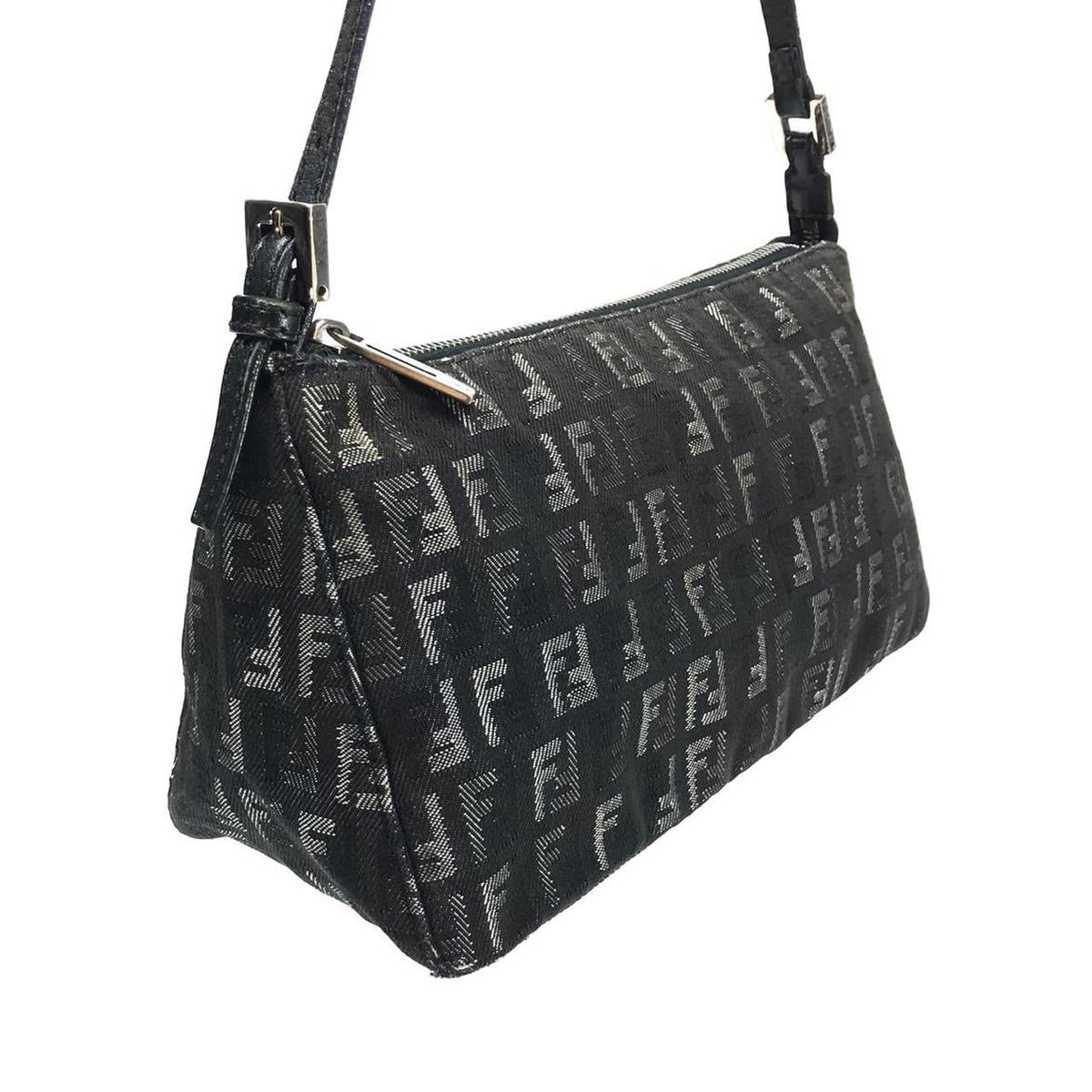 FENDI ZUCCA DENIM SHOULDER BAG