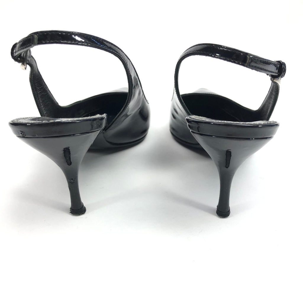PRADA SLING-BACK LEATHER HEELS -  UK 3.5 / US 5.5 / EU 36.5
