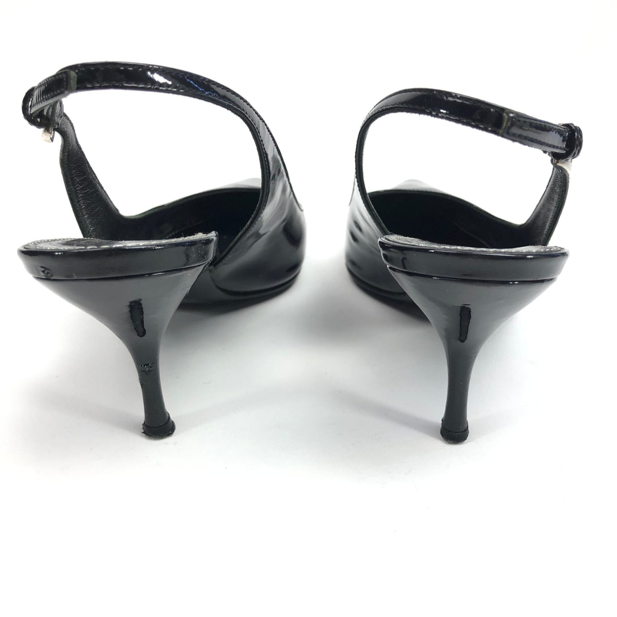 PRADA SLING-BACK LEATHER HEELS -  UK 3.5 / US 5.5 / EU 36.5