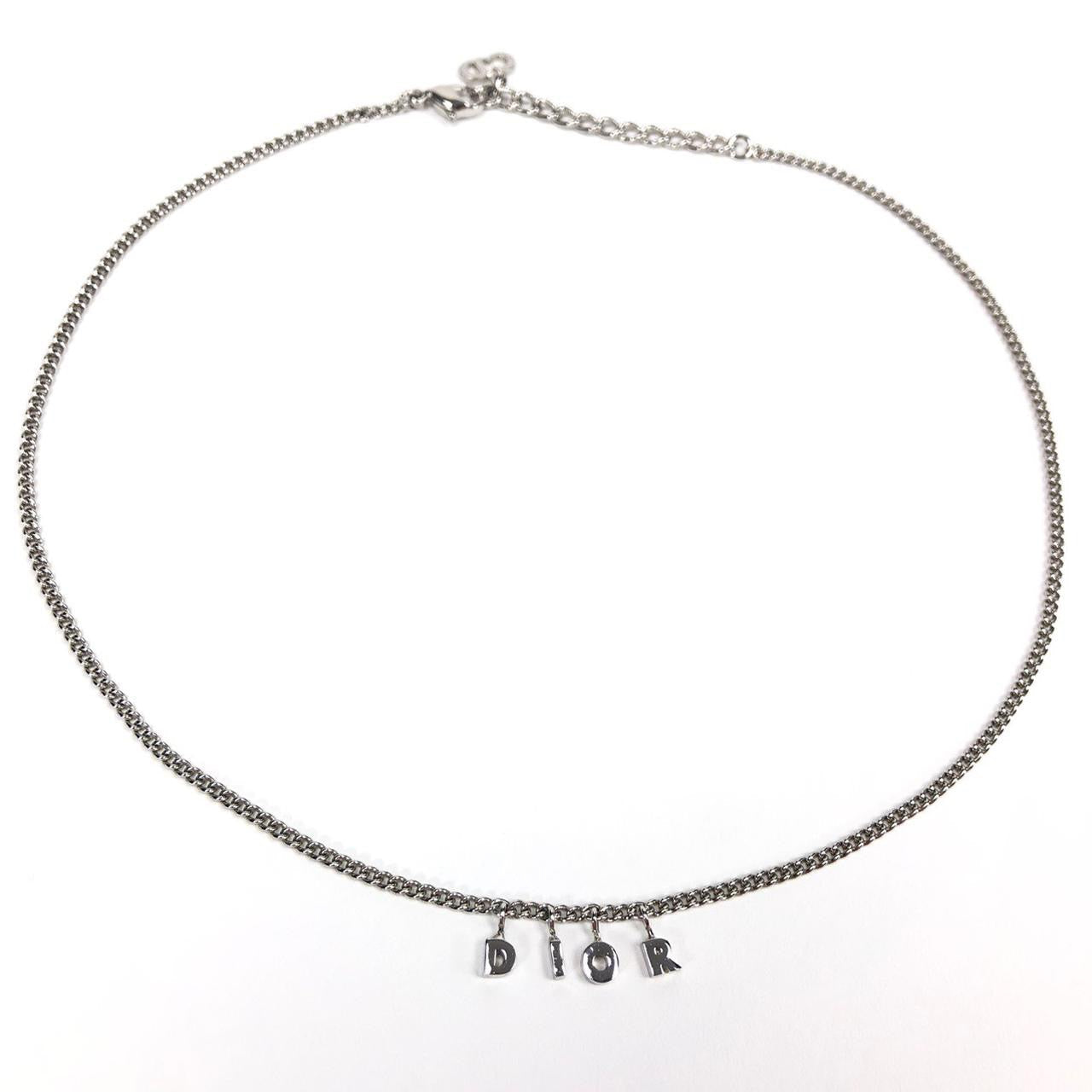 CHRISTIAN DIOR SPELL-OUT NECKLACE