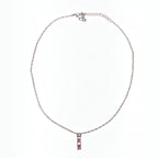 CHRISTIAN DIOR VERTICAL SPELL-OUT NECKLACE
