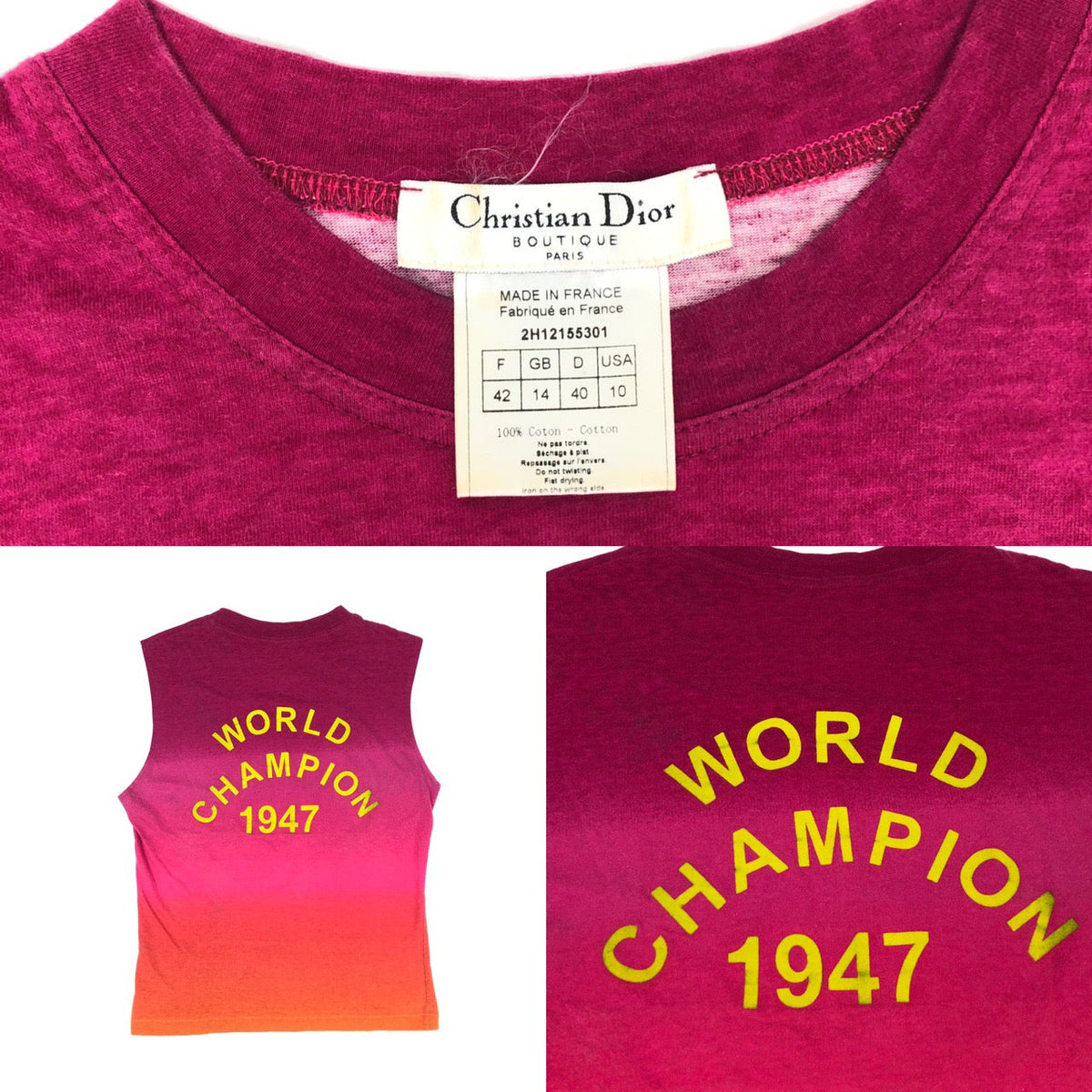 CHRISTIAN DIOR ‘J’ADORE DIOR’ OMBRÉ TOP