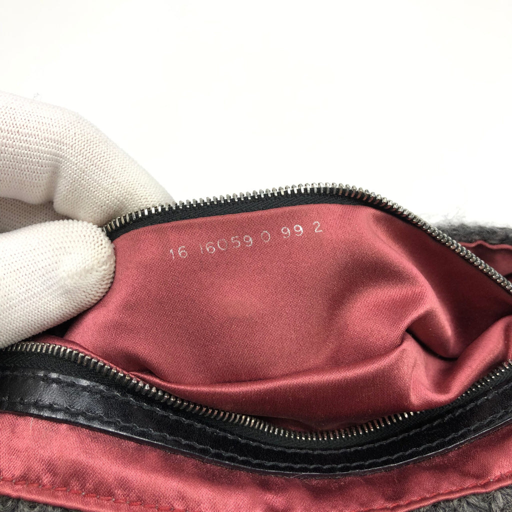 FENDI CASHMERE WOOL BAGUETTE SHOULDER BAG
