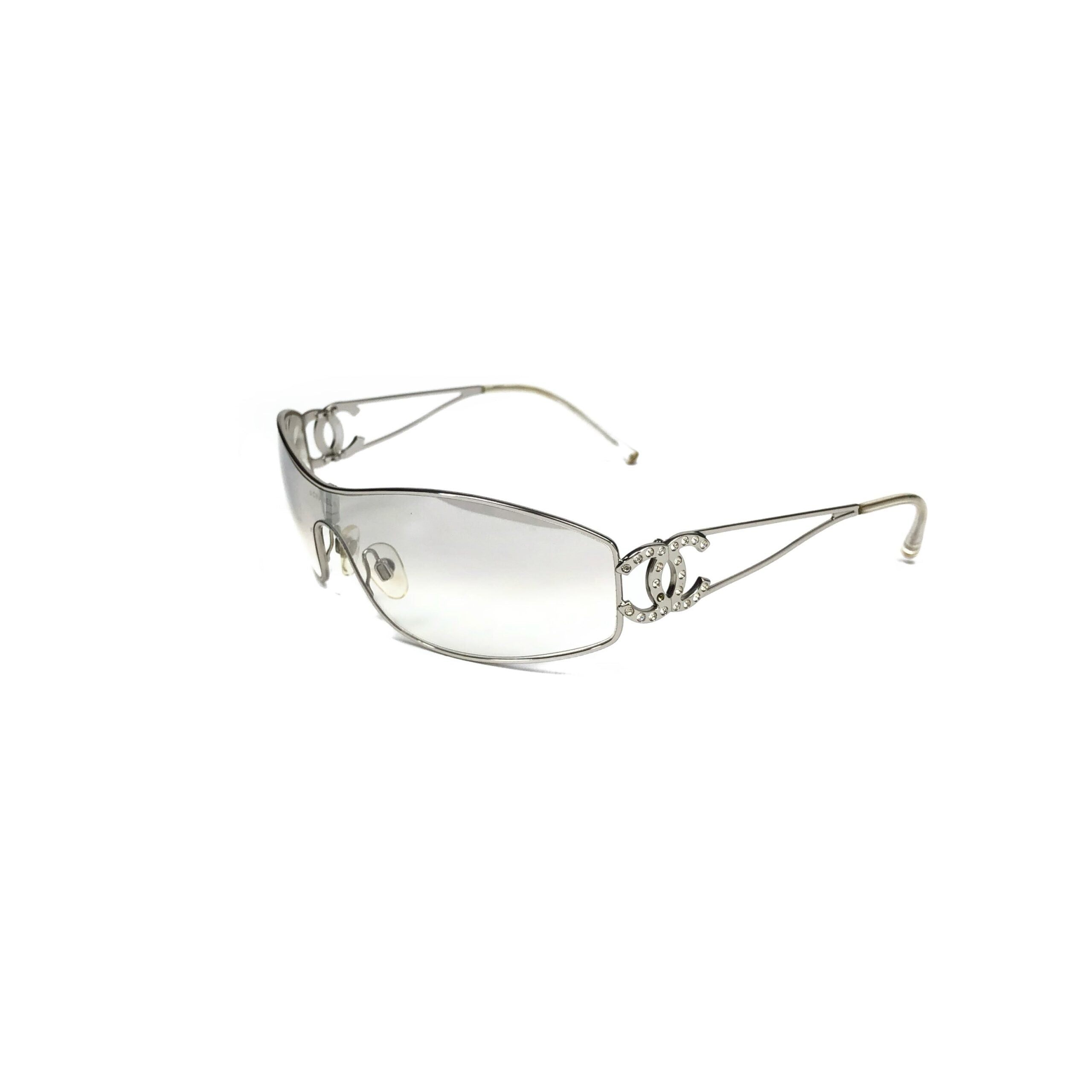 CHANEL RIMLESS VISOR SUNGLASSES