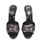 GUCCI MONOGRAM HORSEBIT HEELS -  UK 4.5 / US 6.5 / EU 37.5