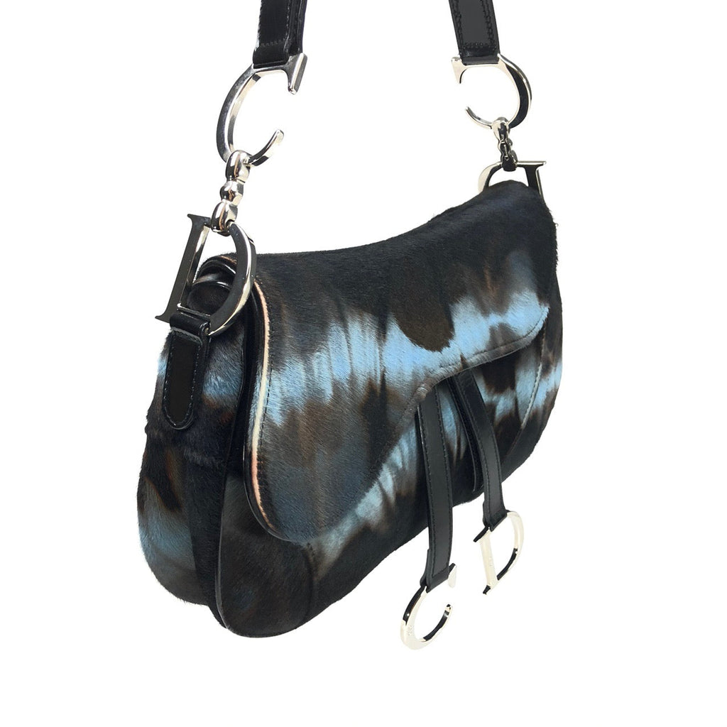 CHRISTIAN DIOR PONY HAIR SADDLE BAG