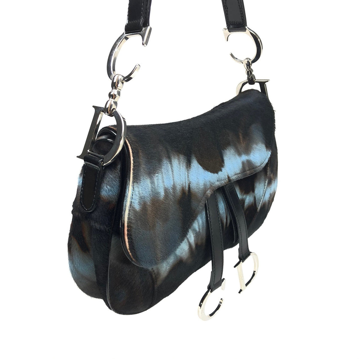 CHRISTIAN DIOR PONY HAIR SADDLE BAG