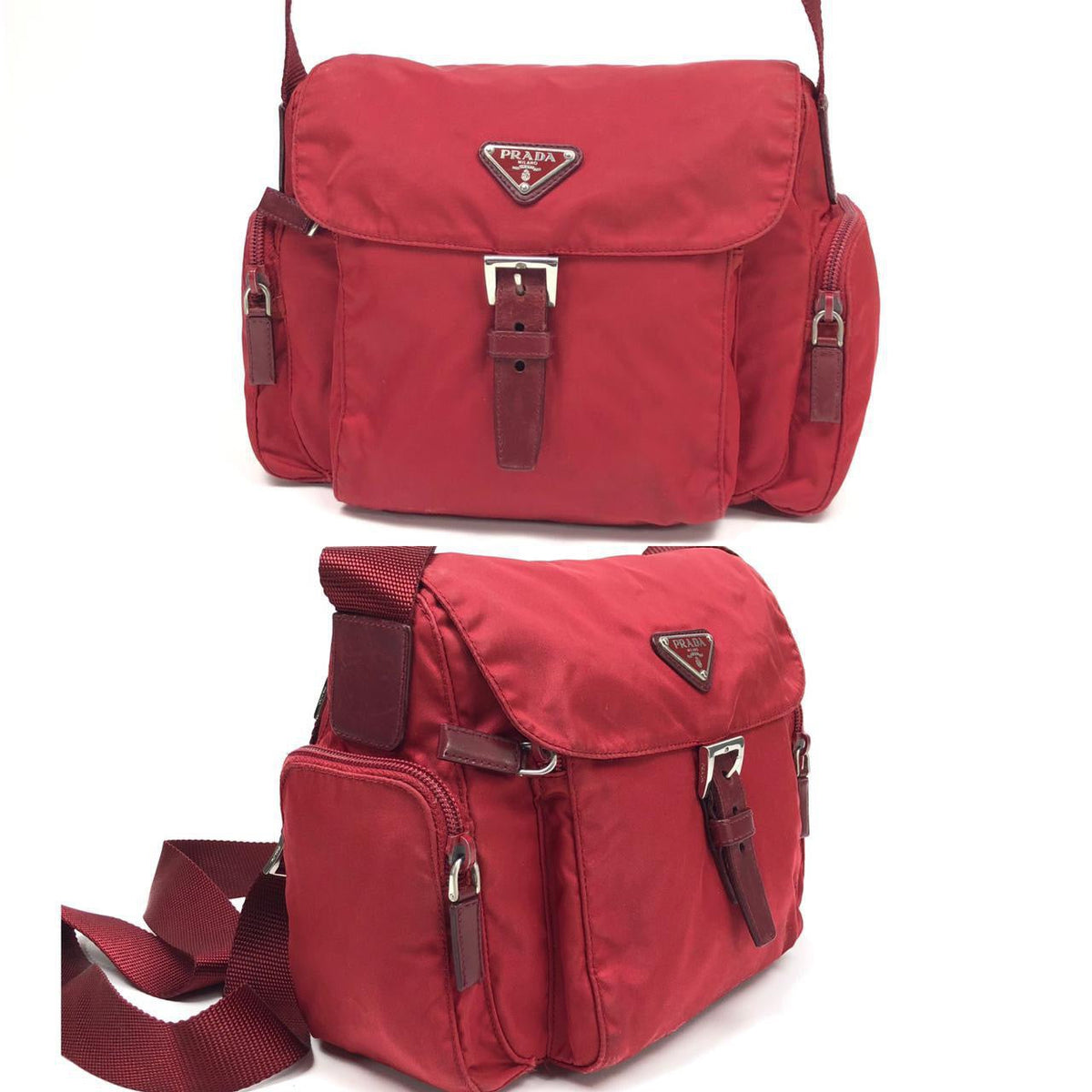PRADA NYLON BUCKLE CROSSBODY BAG