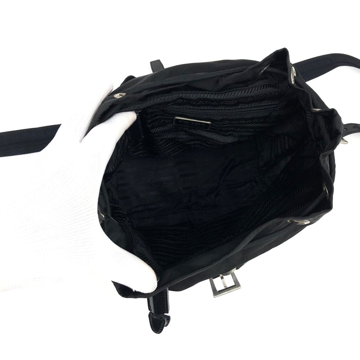 PRADA NYLON DOUBLE BUCKLE BACKPACK