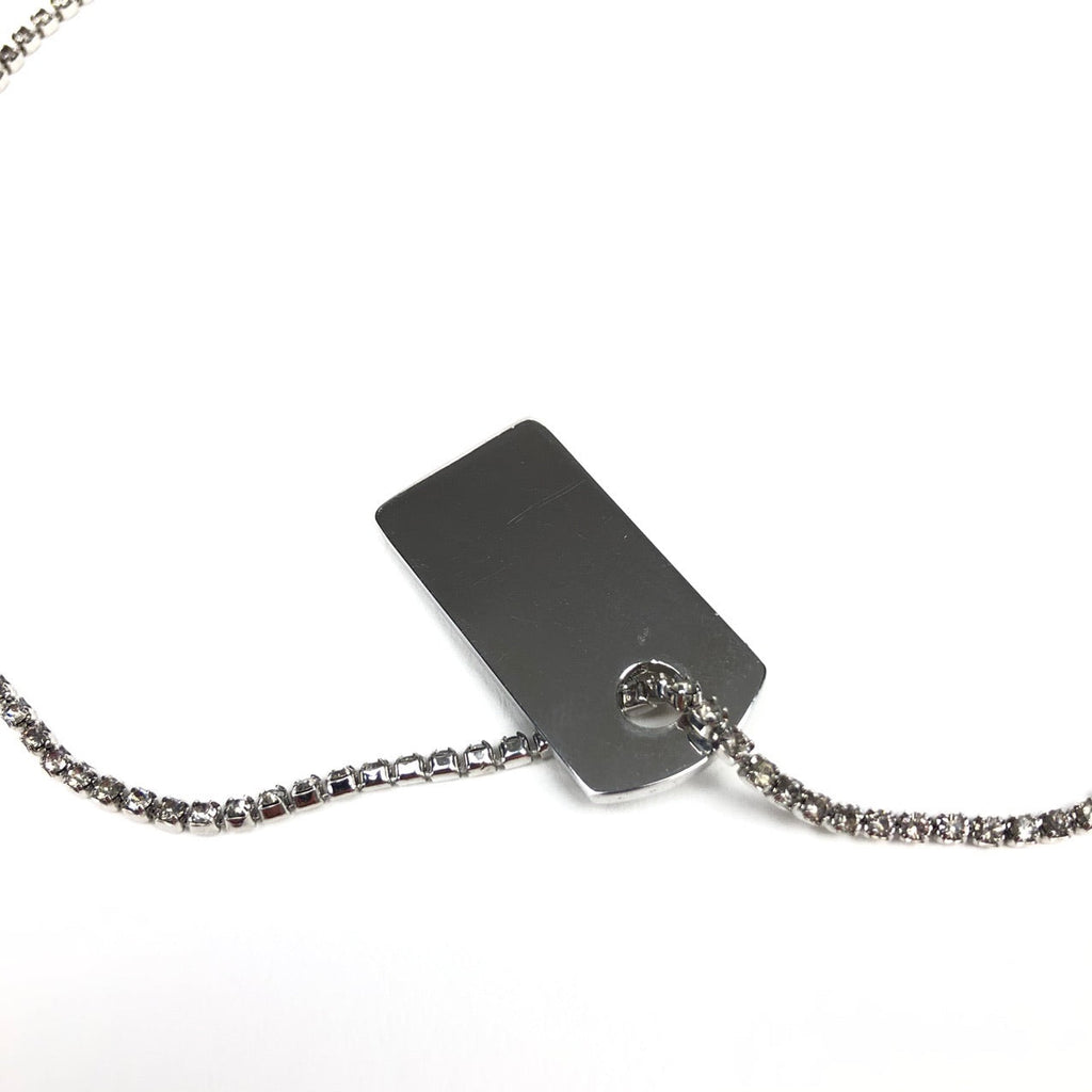 CHRISTIAN DIOR JEWELLED TAG NECKLACE