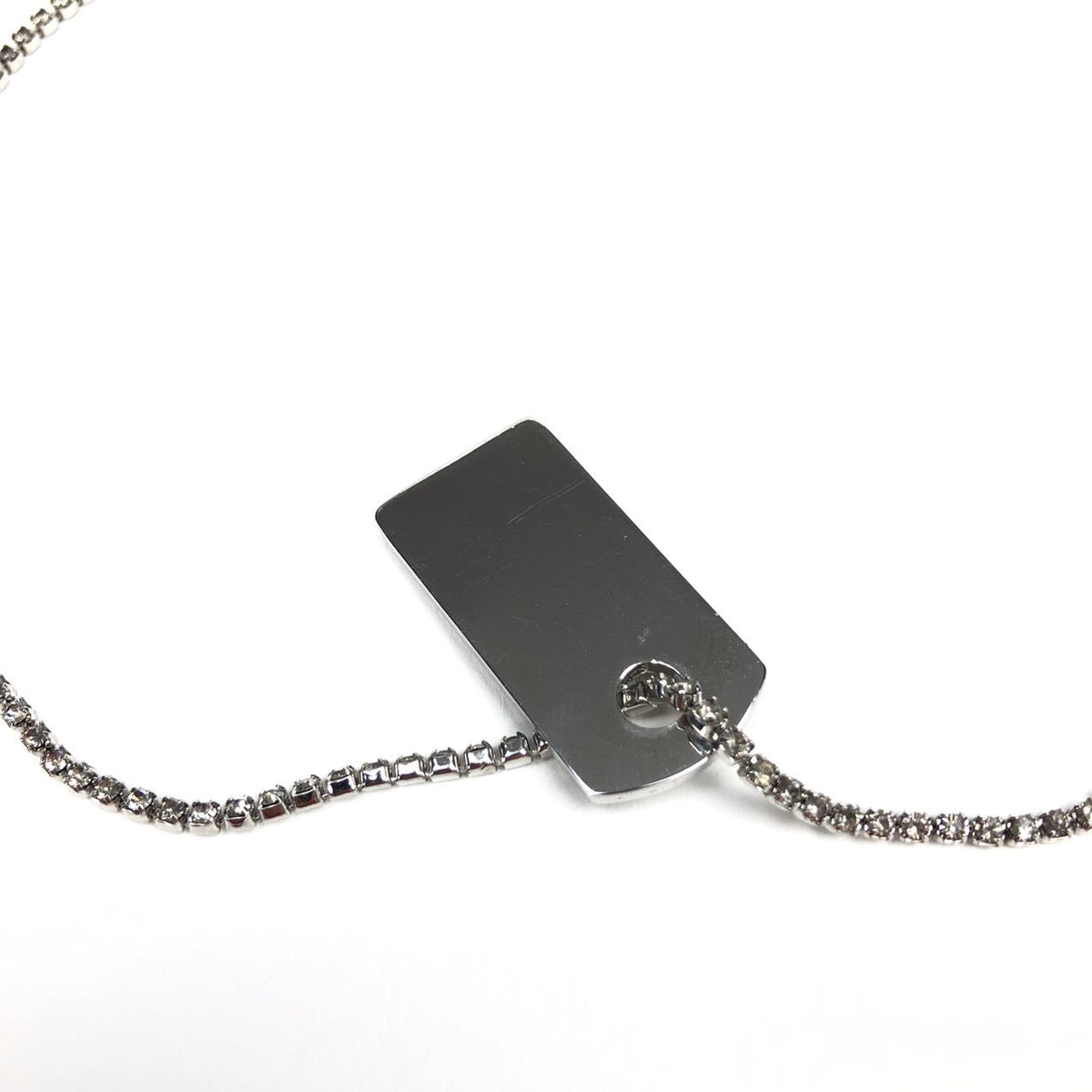 CHRISTIAN DIOR JEWELLED TAG NECKLACE