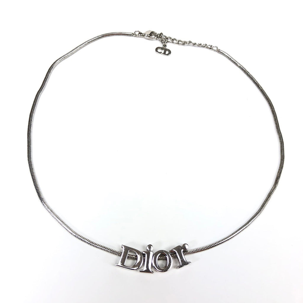 CHRISTIAN DIOR SPELL-OUT NECKLACE
