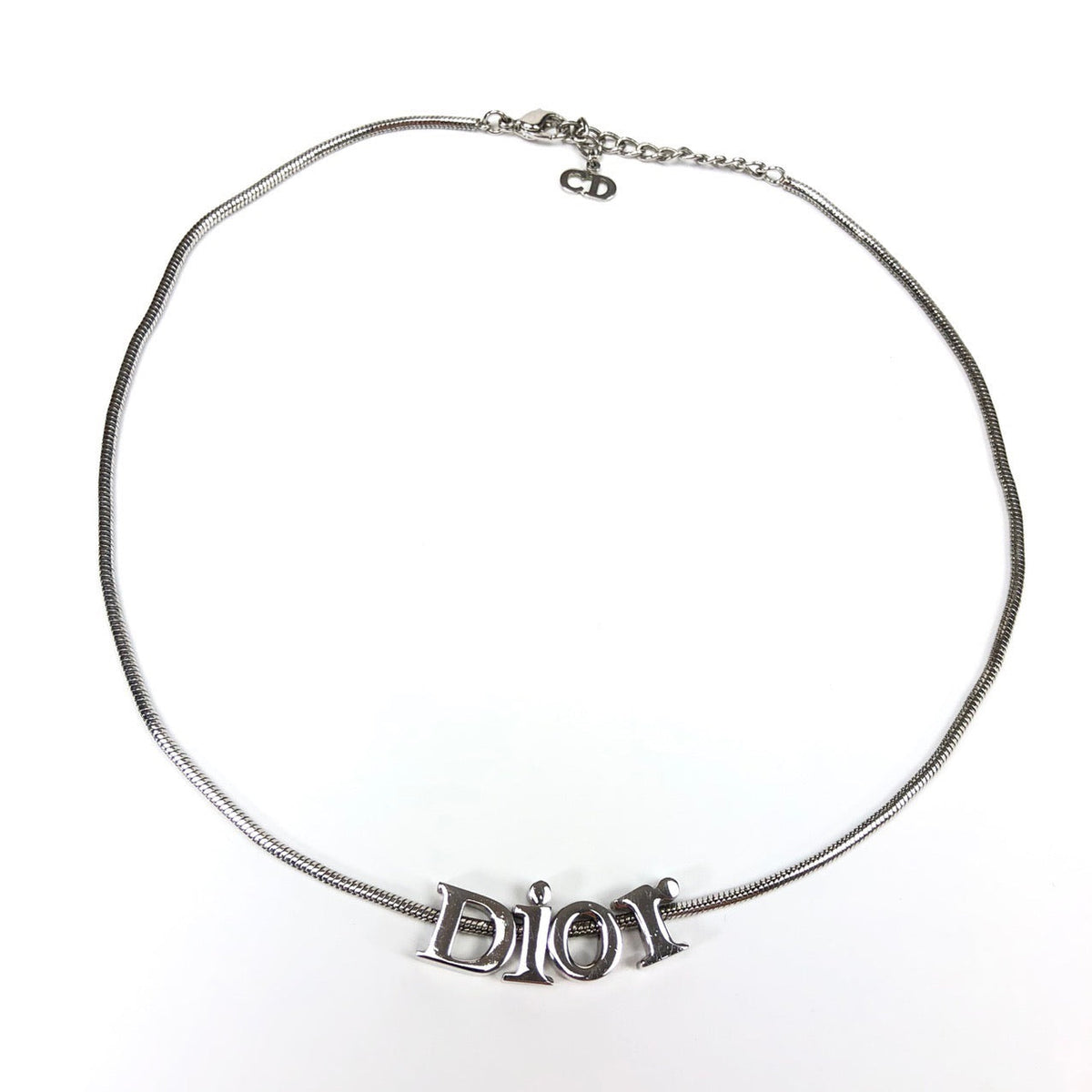 CHRISTIAN DIOR SPELL-OUT NECKLACE