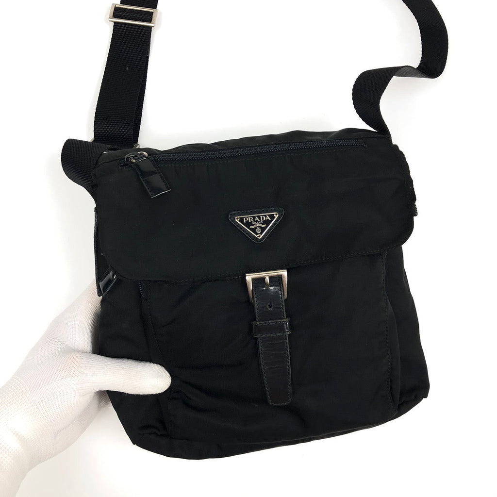 PRADA NYLON BUCKLE CROSSBODY BAG