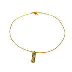 CHRISTIAN DIOR TAG NECKLACE