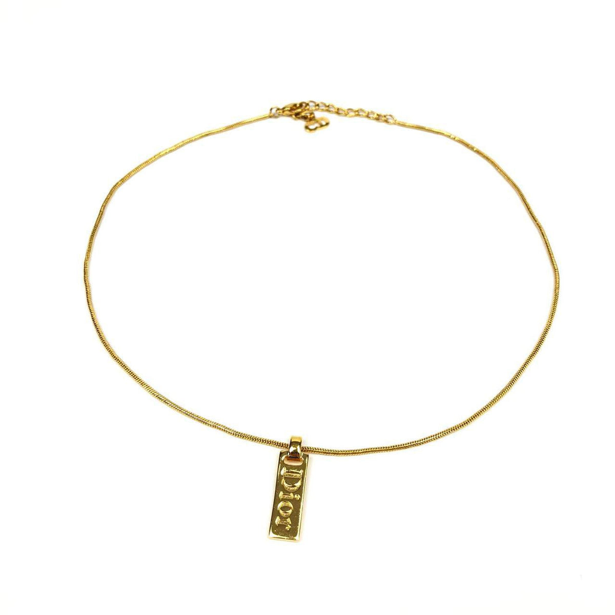 CHRISTIAN DIOR TAG NECKLACE