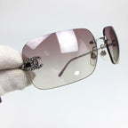 CHANEL PINK GRADIENT RIMLESS SUNGLASSES