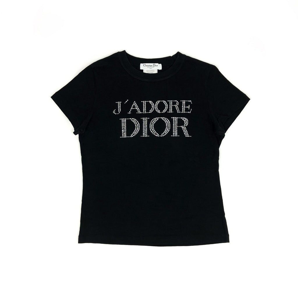 CHRISTIAN DIOR DIAMANTÉ SPELL-OUT T-SHIRT