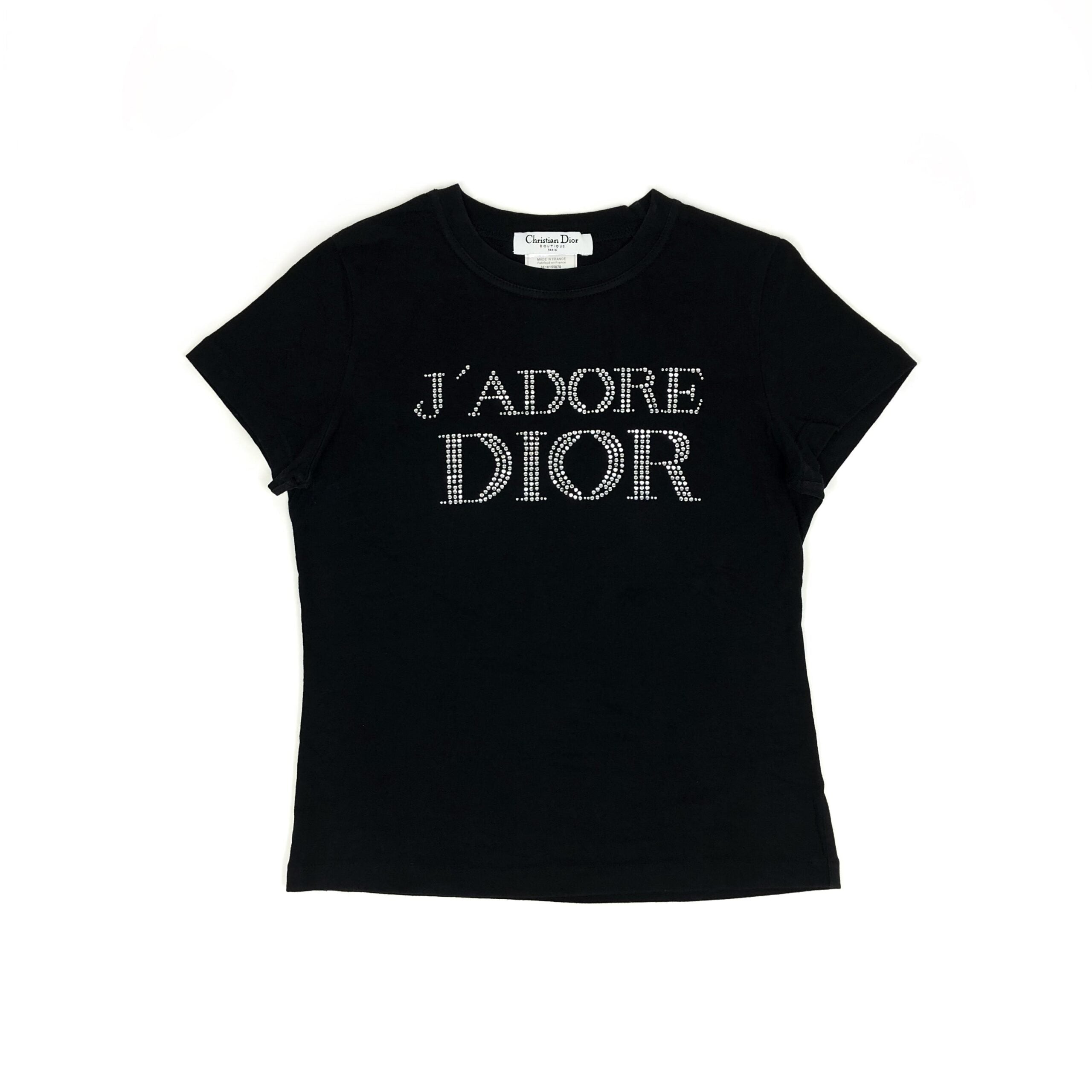CHRISTIAN DIOR DIAMANTÉ SPELL-OUT T-SHIRT