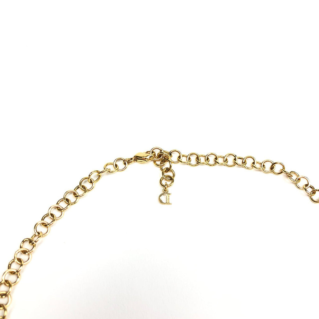 CHRISTIAN DIOR JEWELLED HEART NECKLACE