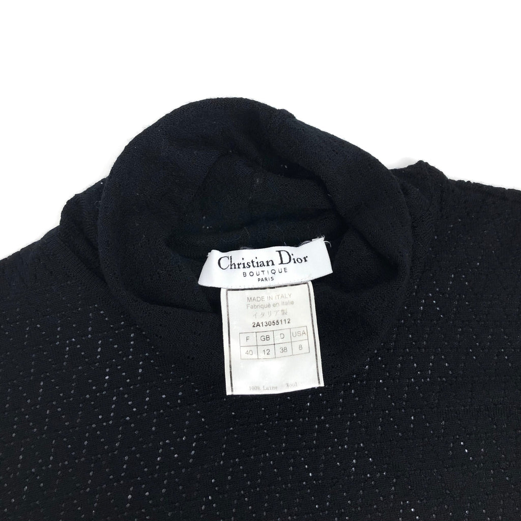 CHRISTIAN DIOR SHEER TURTLE NECK TOP