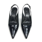 PRADA SLING-BACK LEATHER HEELS -  UK 3.5 / US 5.5 / EU 36.5