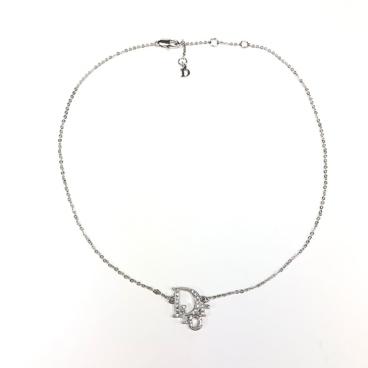CHRISTIAN DIOR JEWELLED MONOGRAM NECKLACE