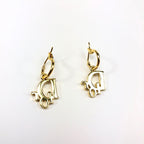 CHRISTIAN DIOR MONOGRAM JEWELLED HOOP EARRRINGS