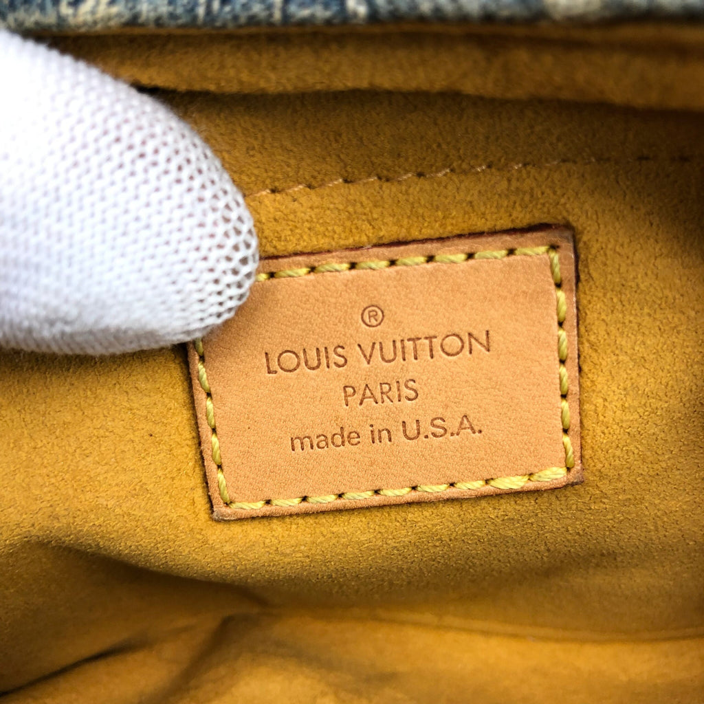LOUIS VUITTON PLEATY PM BLUE DENIM SHOULDER BAG