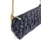 FENDI ZUCCA DENIM SHOULDER BAG