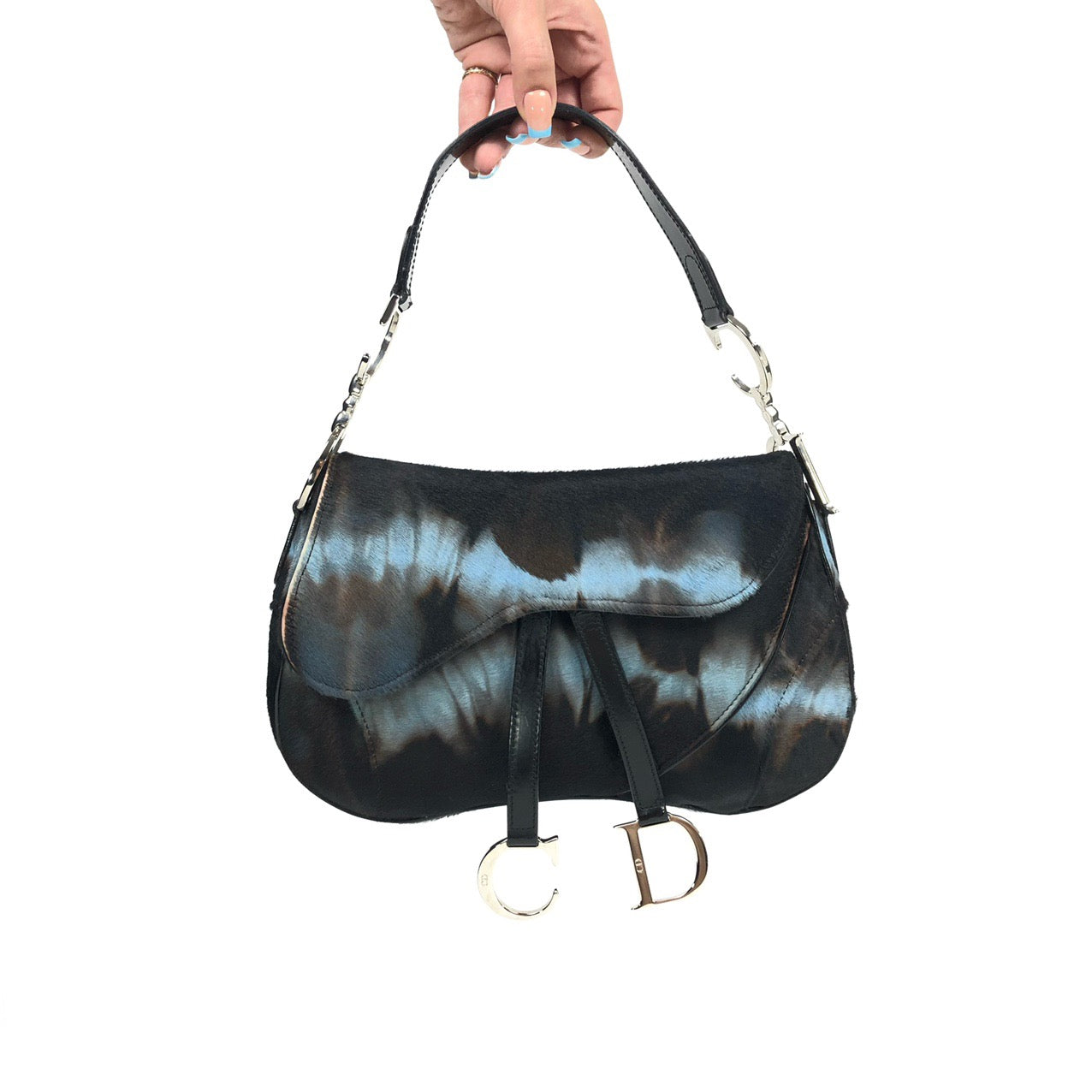 CHRISTIAN DIOR PONY HAIR SADDLE BAG