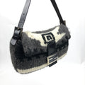 FENDI CASHMERE WOOL BAGUETTE SHOULDER BAG