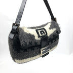 FENDI CASHMERE WOOL BAGUETTE SHOULDER BAG