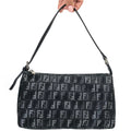 FENDI ZUCCA DENIM SHOULDER BAG