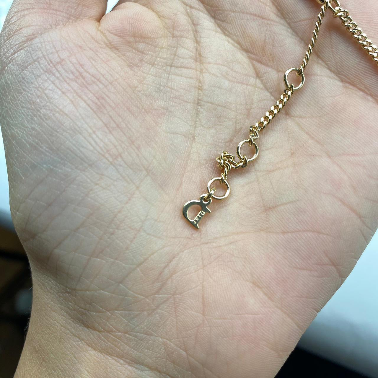 CHRISTIAN DIOR MONOGRAM BUTTERFLY NECKLACE