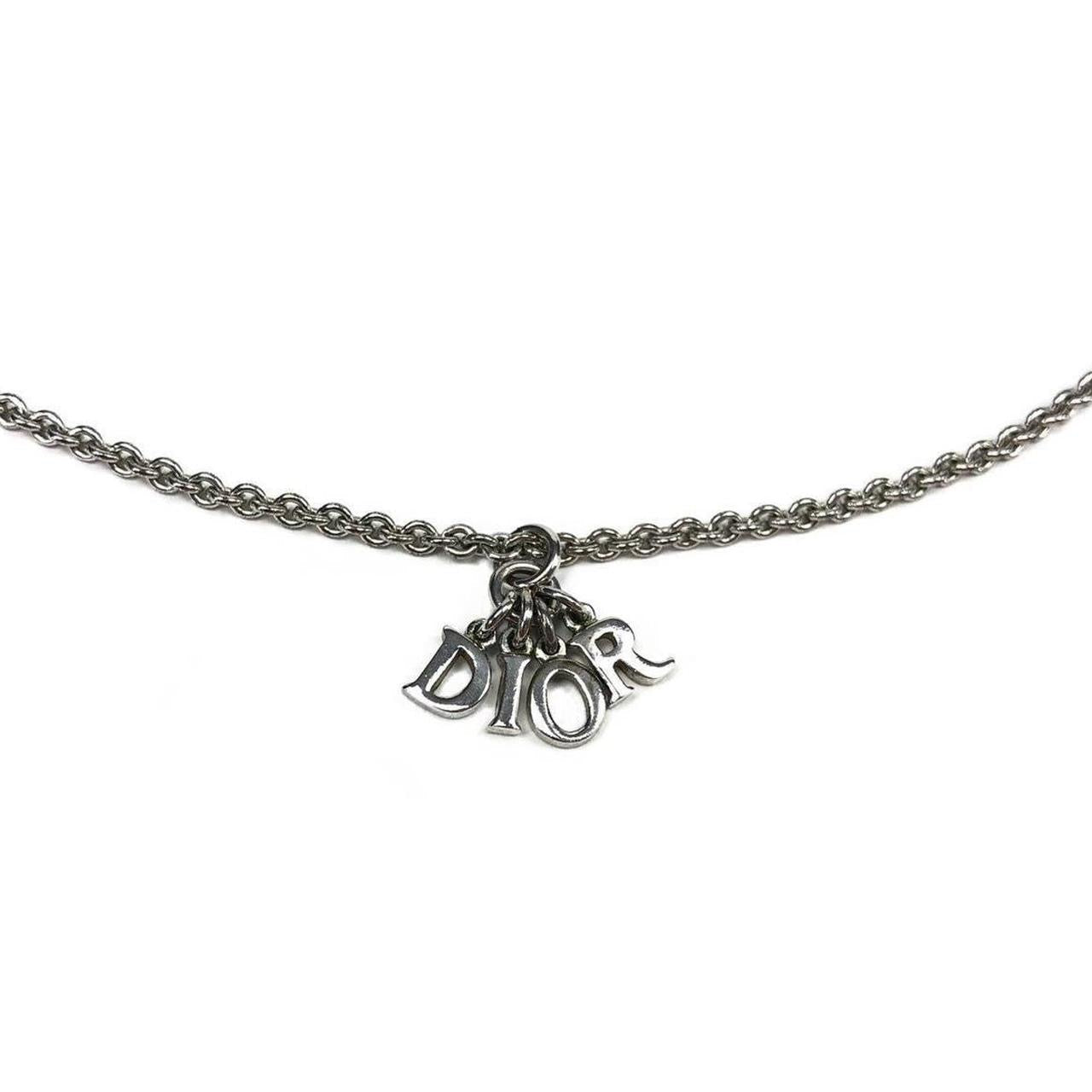 CHRISTIAN DIOR SPELL-OUT NECKLACE